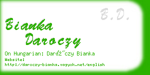 bianka daroczy business card
